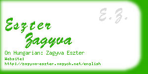 eszter zagyva business card